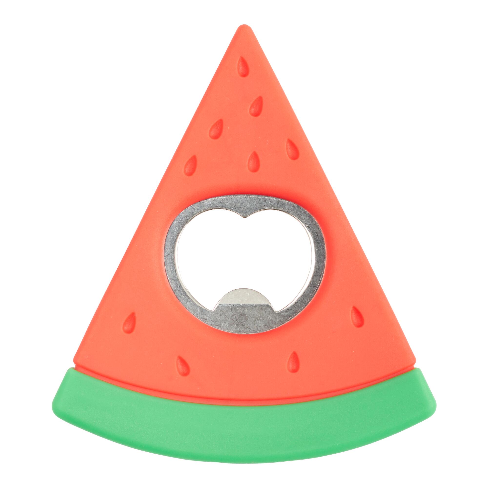 Watermelon Wedge Bottle Opener: Green/Red by World Market