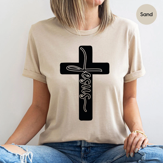 Jesus Shirt, Christian Sign Cross T-Shirt, Blessed Religious Christ Tshirt, Love Shirts, Gift For
