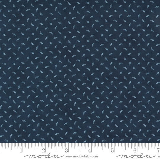 starlight Gatherings Navy Blue Falling Leaf Blender #49164 13 By Primitive Half Yard/Moda Fabrics