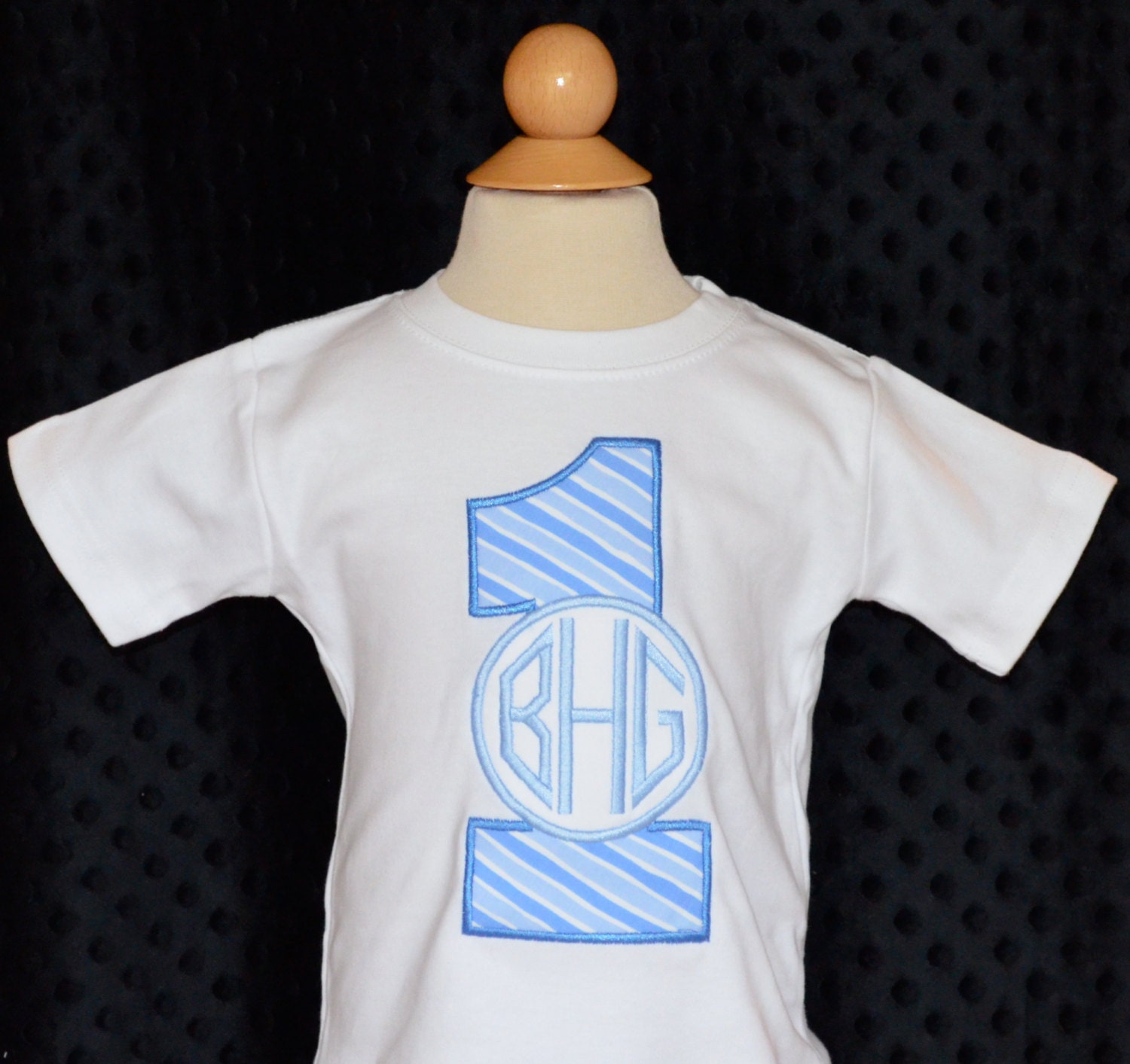 Personalized Birthday Number With Monogram Applique Shirt Or Bodysuit Girl Boy