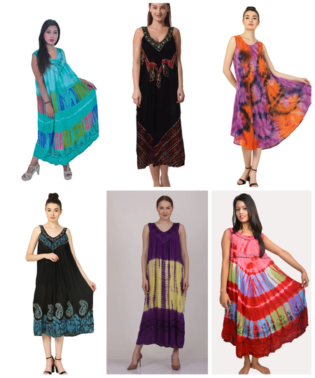 Wholesale Clothing Miami Florida Maxi Dresses Pack Of 05 Mix Designs
