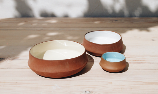 Ceramic Nesting Bowls Set Of 3 | Soup Ceramics & Pottery Large Dinnerware Sets Handmade Ramen Bowl