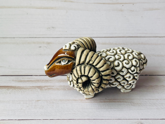 Artesania Rinconada Ceramic Ram FigurineMcm Figurine
