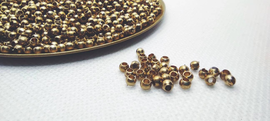 3x2, 5mm Brass Beads, Round Gold Metal Beads, Charms, Raw Brass, Spacer Findings, Macrame Diy, Gold Charm