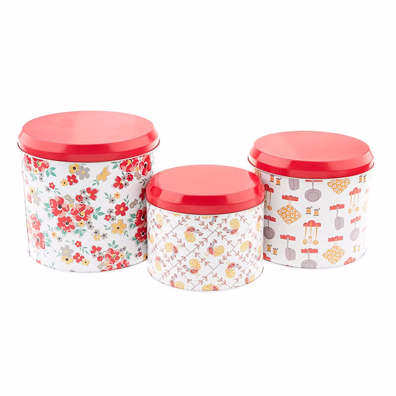 Lori Holt Cook Book Kitchen Canister Tins