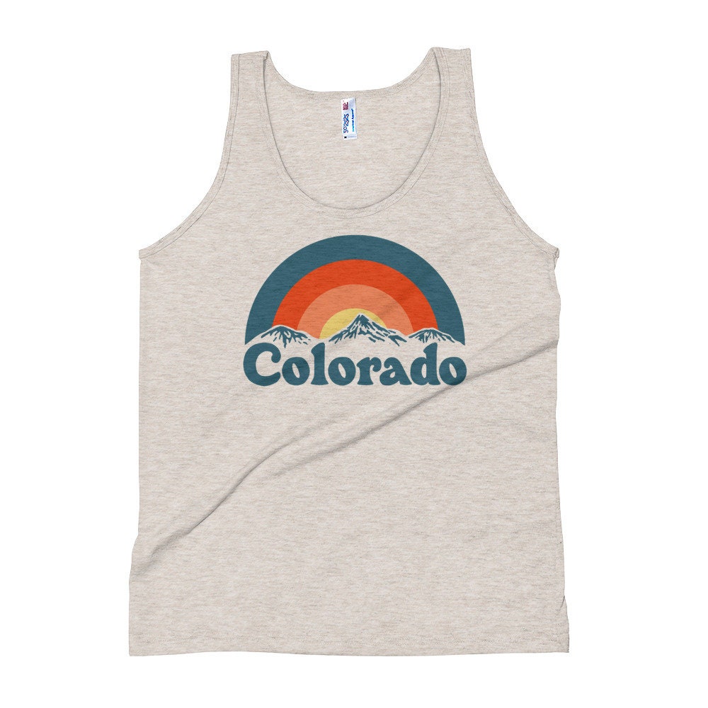 Vintage Colorado Mountains Tri-Blend Tank Top
