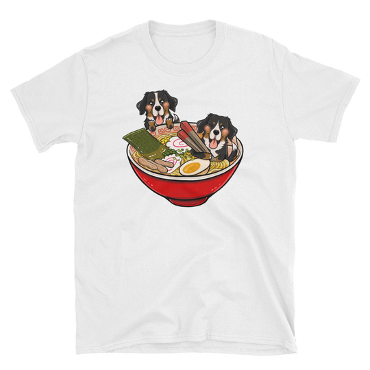 Bernese Mountain Dog Kawaii Ramen Shirt, T-Shirt, Funny Tee