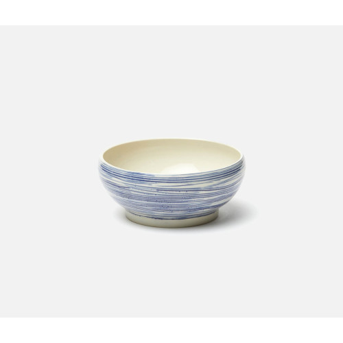 Blue Pheasant Nolan Navy Cream Pasta/Soup Bowl, Pack Of 4
