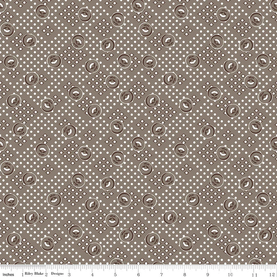 Vintage - Cook Book Fabric Collection By Lori Holt For Riley Blake Designs C11766 Pebble 1/2 Yard
