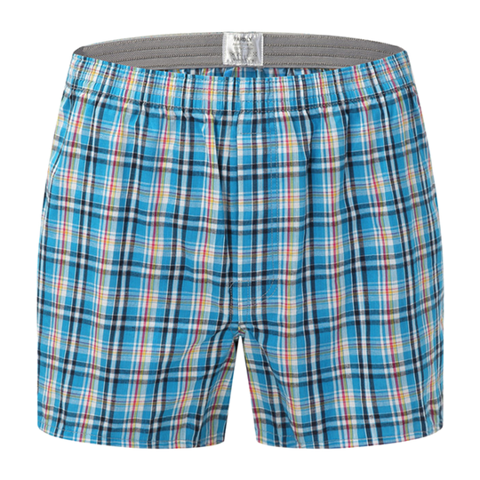 Underpants Soft Stretchy Cotton Blended Loose Elastic Men Panties for Home - sky blue, xl