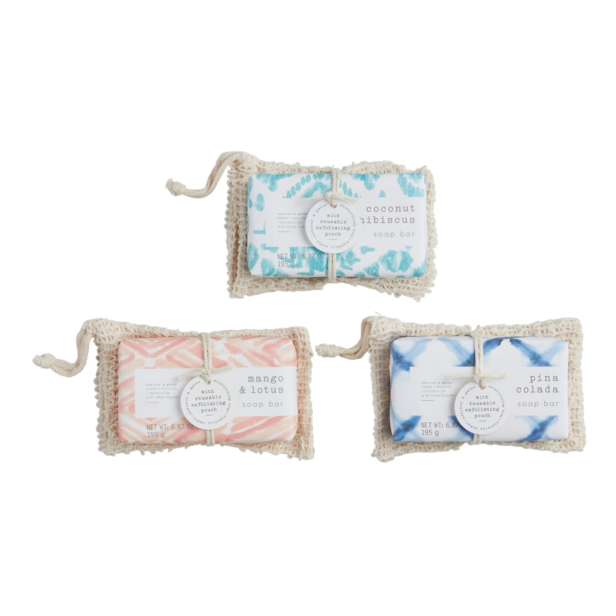 A&G Abstract Watercolor Bar Soap with Wash Pouch: Orange - Paper by World Market