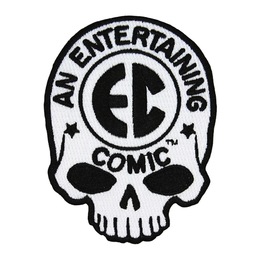 Ec Comic Skull Logo Patch Comics Book Symbol Embroidered Iron On Applique