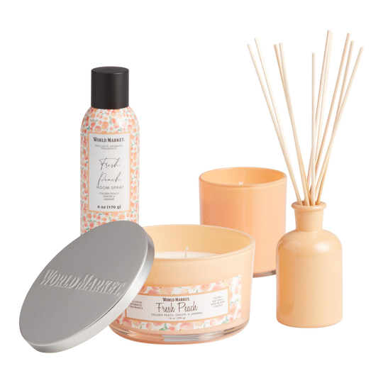 Pier Place Fresh Peach Home Fragrance Collection by World Market