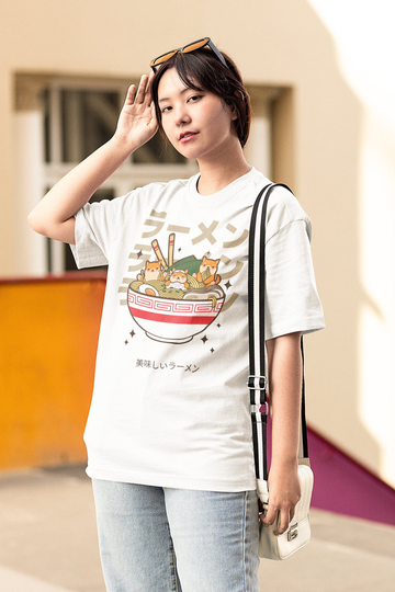 Kawaii Japanese Ramen Pups Unisex T-Shirt, Puppies Ramen, Shirt, Clothing, Anime Tee Food