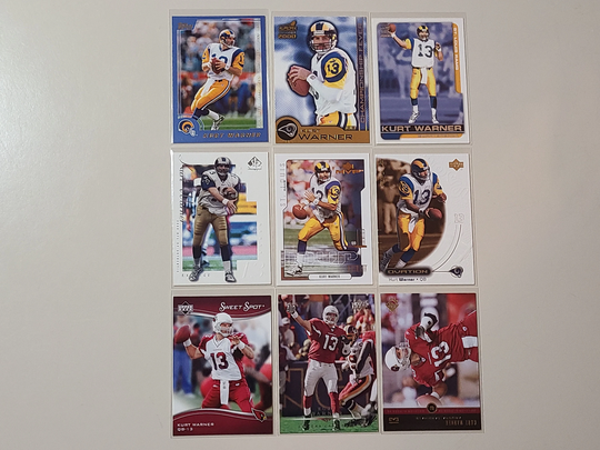 Pick A Kurt Warner Football Card Topps, Pacific, Upper Deck
