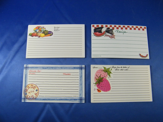 Vintage Recipe Cards - Ten Of Each Design | 40 Cards 3x5 New See Photos & Description