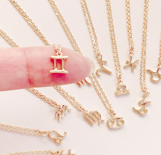 Ready To Ship Gift, Zodiac Necklace, Astrology Constellation Celestial Jewelry, Birthstone Valentines Day Gifts For Her