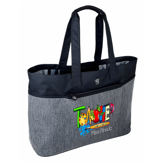 Love Teach Inspire Personalized Extra Large Tote Bag, Gift, Teacher Appreciation, Gift