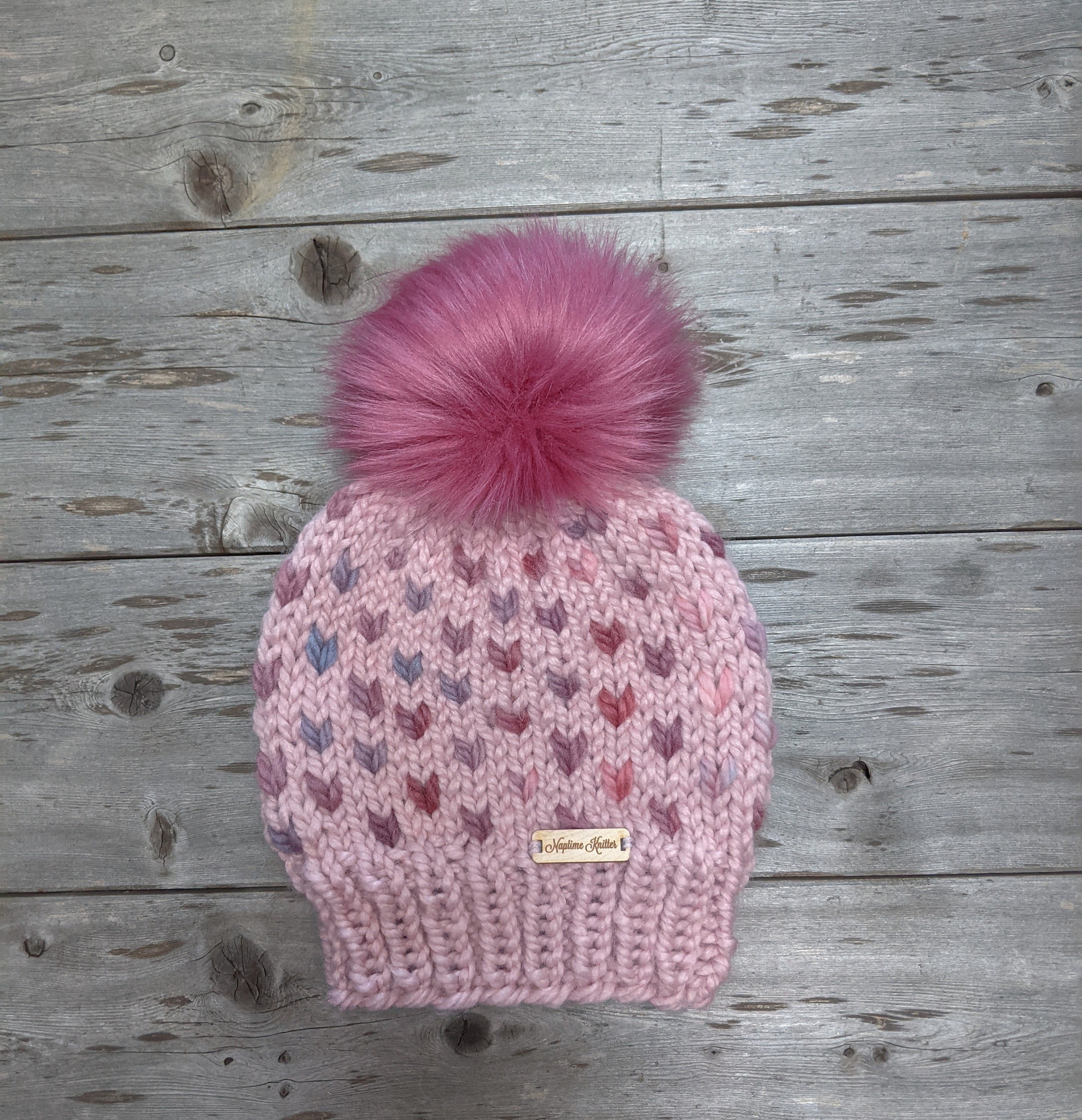 Women's Winter Hat, Hand Dyed, Wool Blend, Girls, Wool Knit Beanie, Hat For Women, Blush, Mauve, Pink, Purple