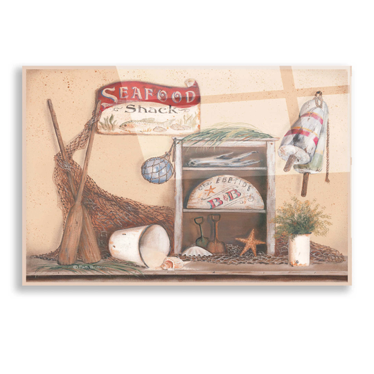 Acrylic Glass Wall Art "Seafood Shack' By Pam Britton