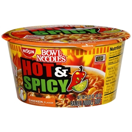 Nissin Cup Noodles Hot & Spicy Chicken - 3.32 oz x 6 pack