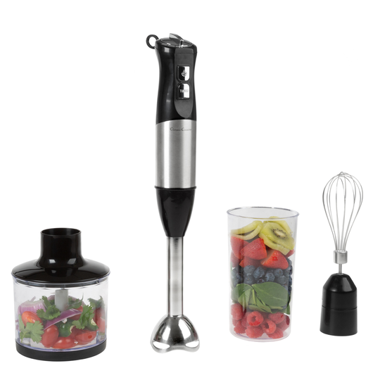 Classic Cuisine 4-In-1 Stainless Steel Immersion Blender Set