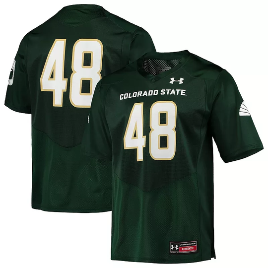 Men's Under Armour #48 Green Colorado State Rams Replica Football Jersey, Size: 4XL