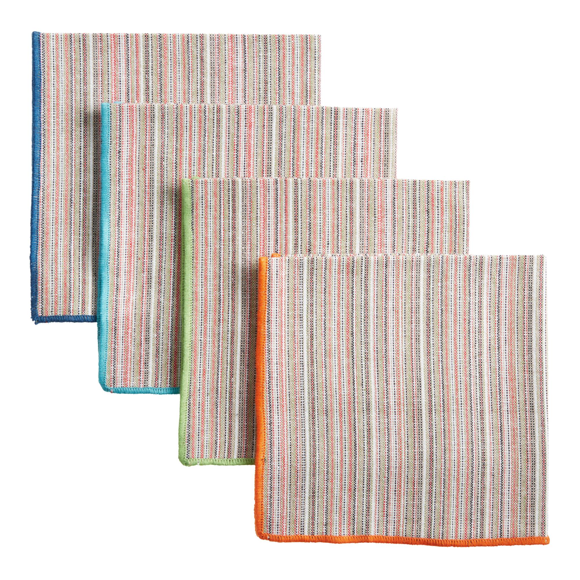Multicolor Recycled Cotton Dishcloths 4 Pack - Small by World Market