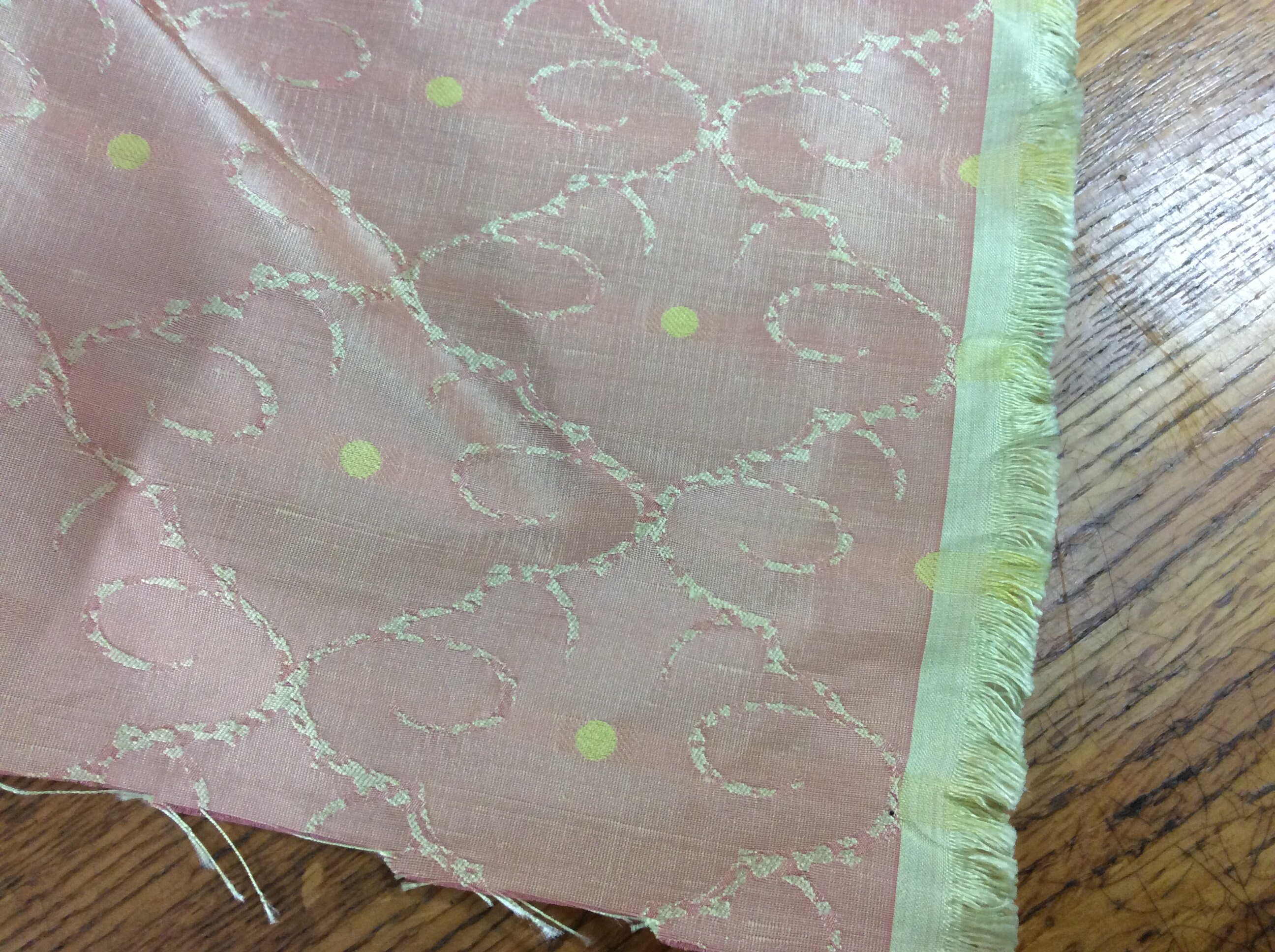 Bty Italian Made Silk Blend With Dots Drapery Fabric 3 Colors