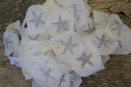 starfish White Silk Wedding Rose Pedals | 100 Pieces