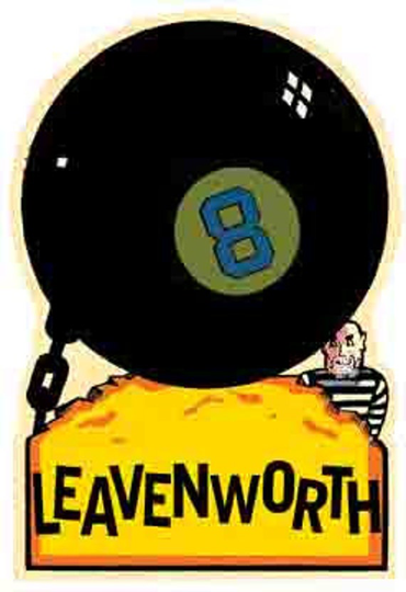 Vintage 1950's Style Fort Leavenworth Federal Prison Ks Kansas Travel Decal Sticker State Map