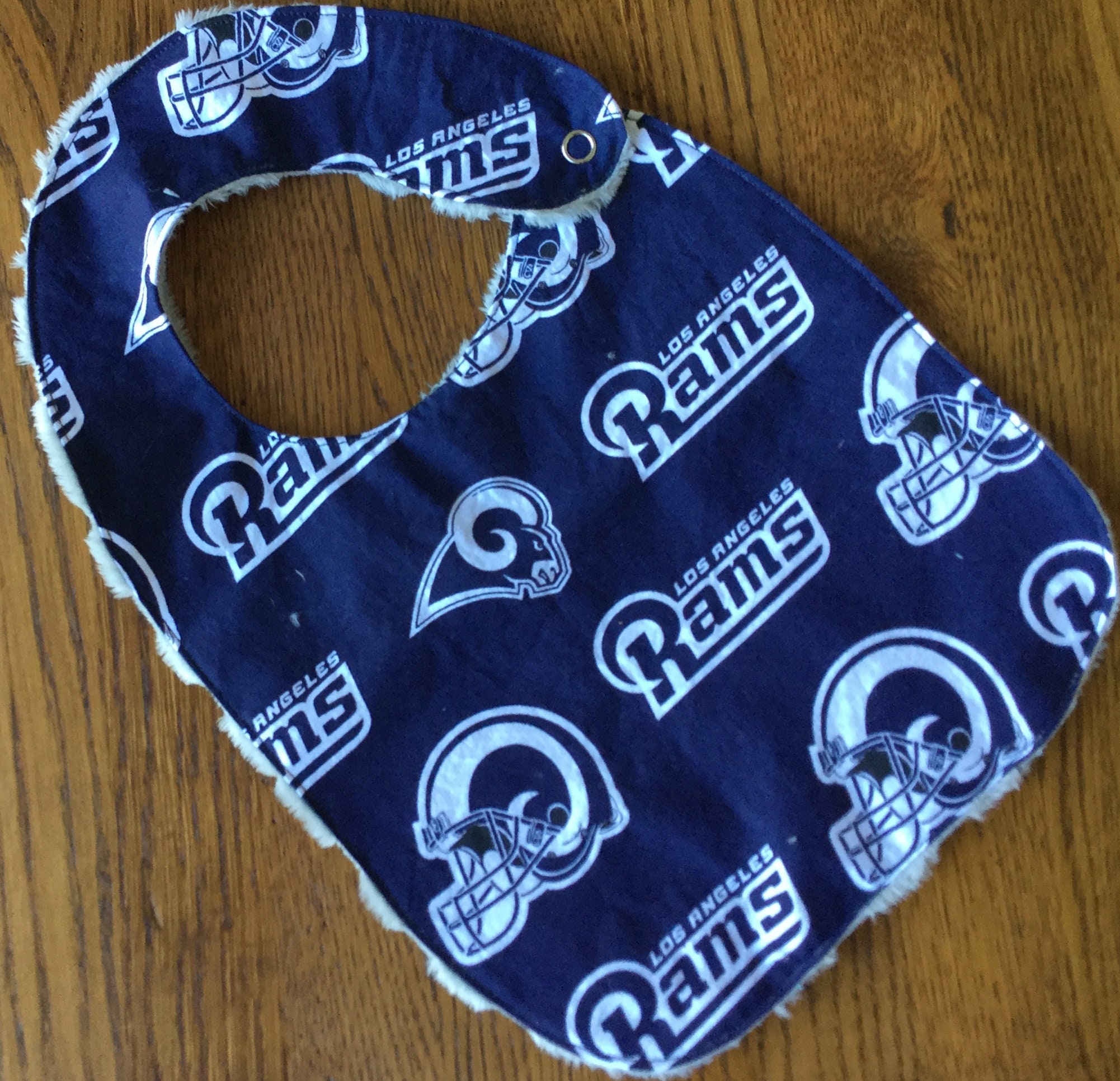Los Angeles Rams Minky Baby/Toddler Bib