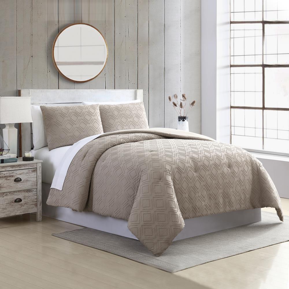 Amrapur Overseas Ethos comforter set Taupe Multi Reversible King Comforter (Blend with Polyester Fill) | 3MLTICSE-ETT-KG
