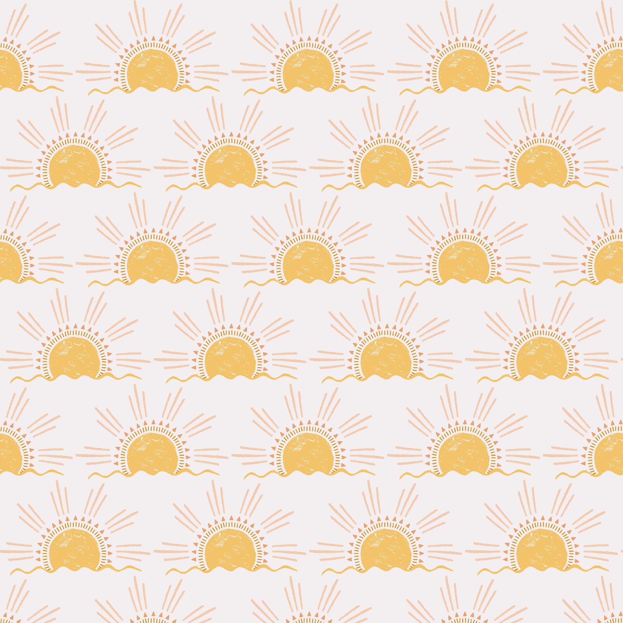 Yellow And White Sun Peel And Stick Wallpaper: Orange/Yellow by World Market