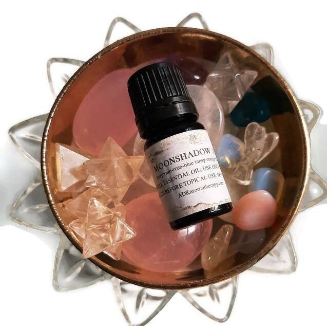 Moonshadow Essential Oil Blend. Neroli/Orange Blossom, Marjoram, Rose, Blue Tansy. 5 Ml