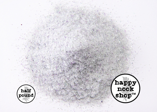 Bulk Crushed Fluorite Crystal Chips & Glitter Blend, 1/2 Pound Super Fine Rough Gemstone Sparkle Mix, 8Oz Diy Orgonite Supply