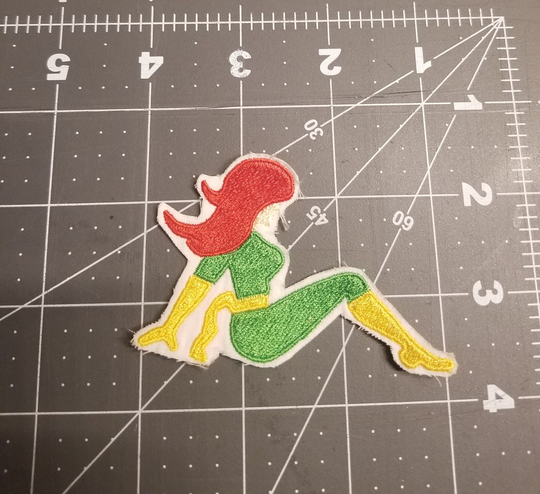 Mudflap Girl Phoenix Iron On Patch