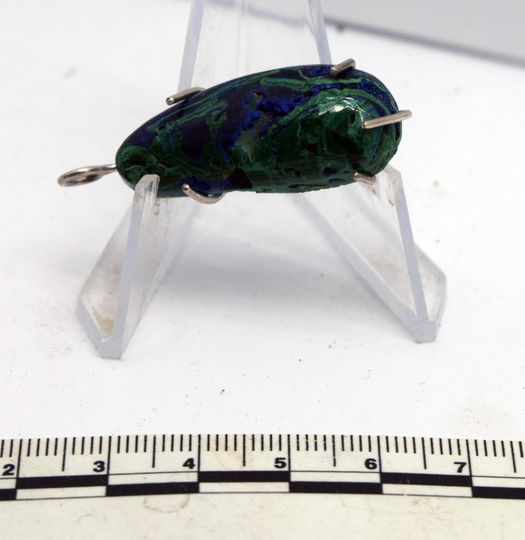 Azurite Malachite Blend From Southern Utah in A Sterling Silver Pendant Setting