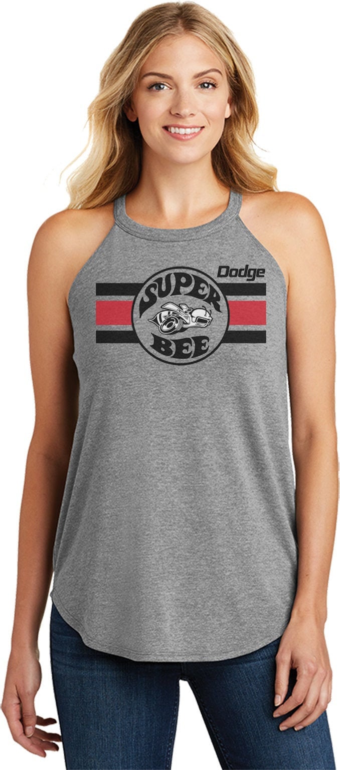 Dodge Super Bee Stripe Ladies Tri Blend Rocker Tank Top 22586Ev2-Dt137L