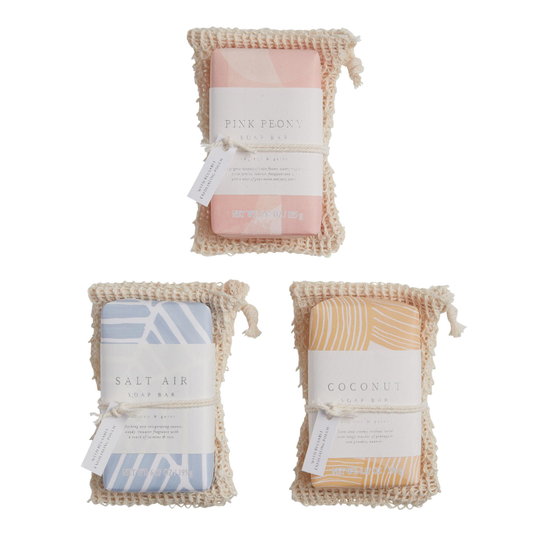 A&G Soft Abstract Bar Soap with Wash Pouch by World Market
