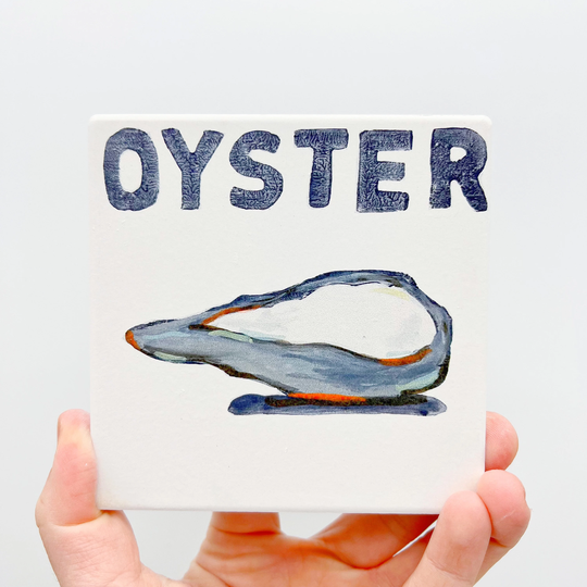 Oyster Stone Coaster, Home Malone New Orleans, Soaker Stone, Seafood Art, Nola Bar, Coffee Table, Louisiana Decor, Art