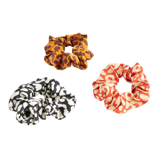 Cheetah Print Hair Scrunchies 3 Pack: Orange by World Market