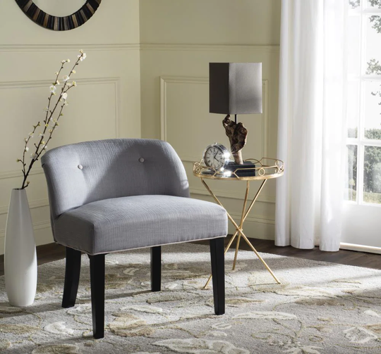 Safavieh Bell Casual Gray/Taupe/Black Blend Contemporary Accent Chair | MCR4203B