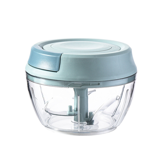 Garlic Blender Multifunctional Smiley PP Meat Grinder Manual Chopper Kitchen Tool - blue, m