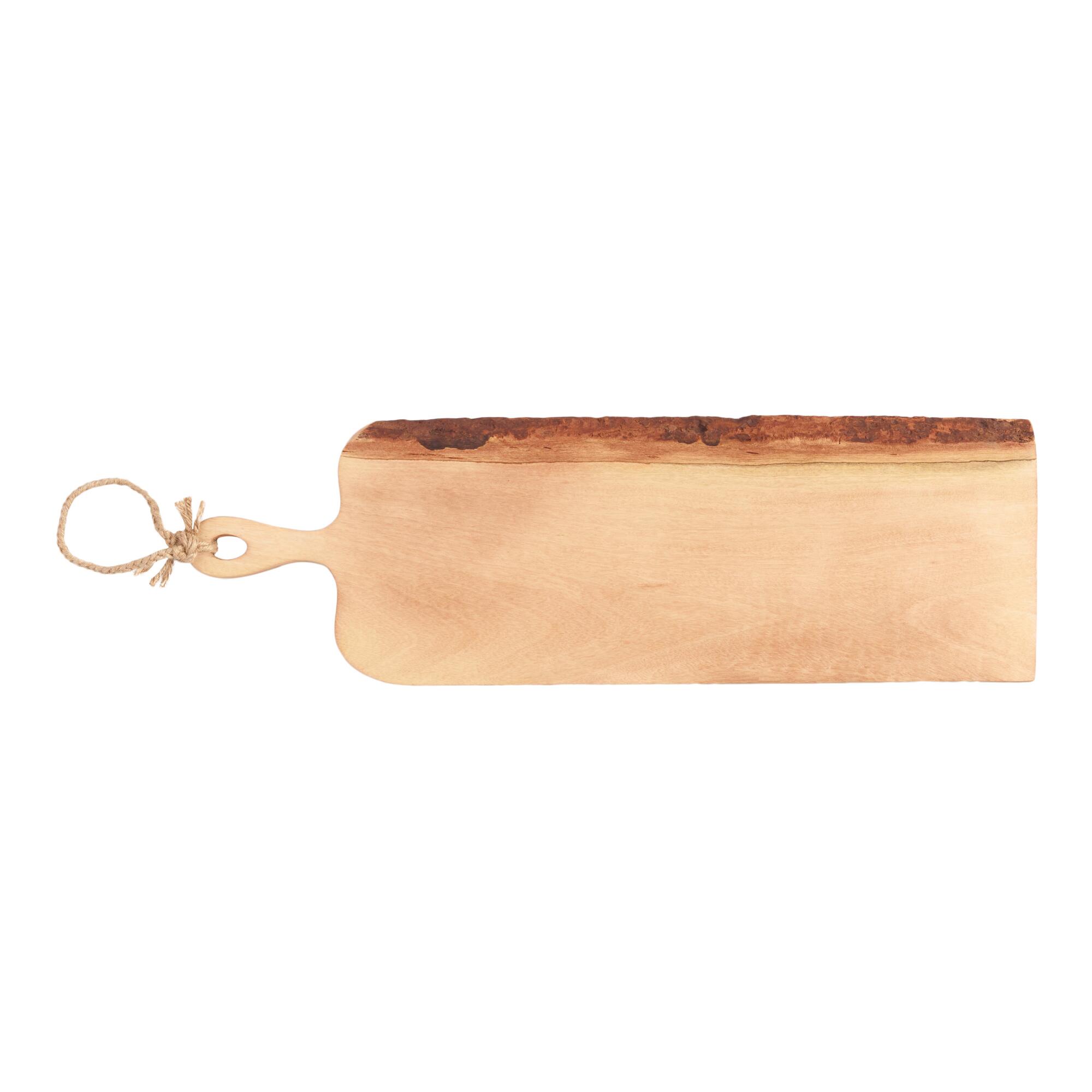 Large Raw Edge Wood Paddle Serving Board by World Market