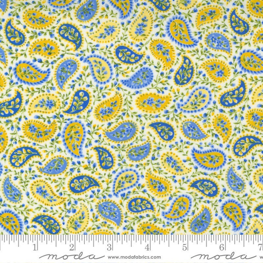 Summer Breeze Paisley Blender Floral Ivory Multi By Moda Fabrics 33614 11