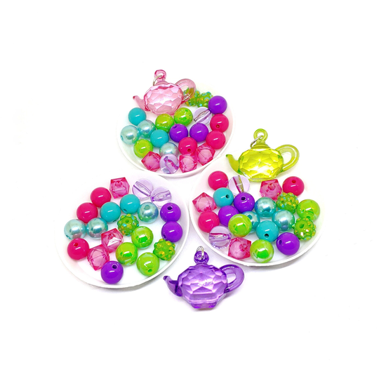 Girls Teapot Bracelet Kits Party Favors Tea Birthday