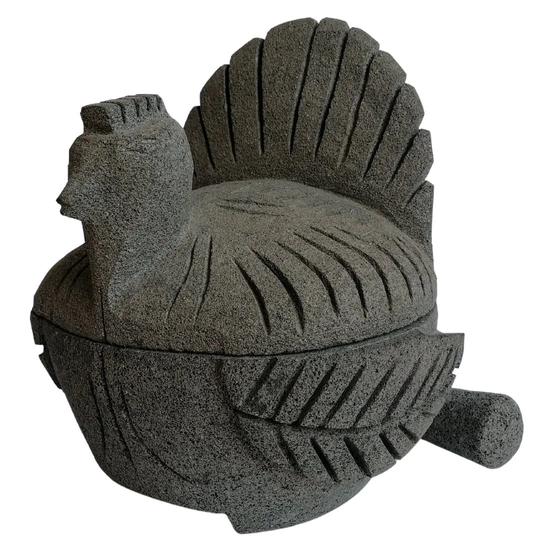 12 Inch Molcajete Mexican Turkey Handmade Volcanic Stone Mortar Large Size Inches. Thanksgiving Bowl Guacamole