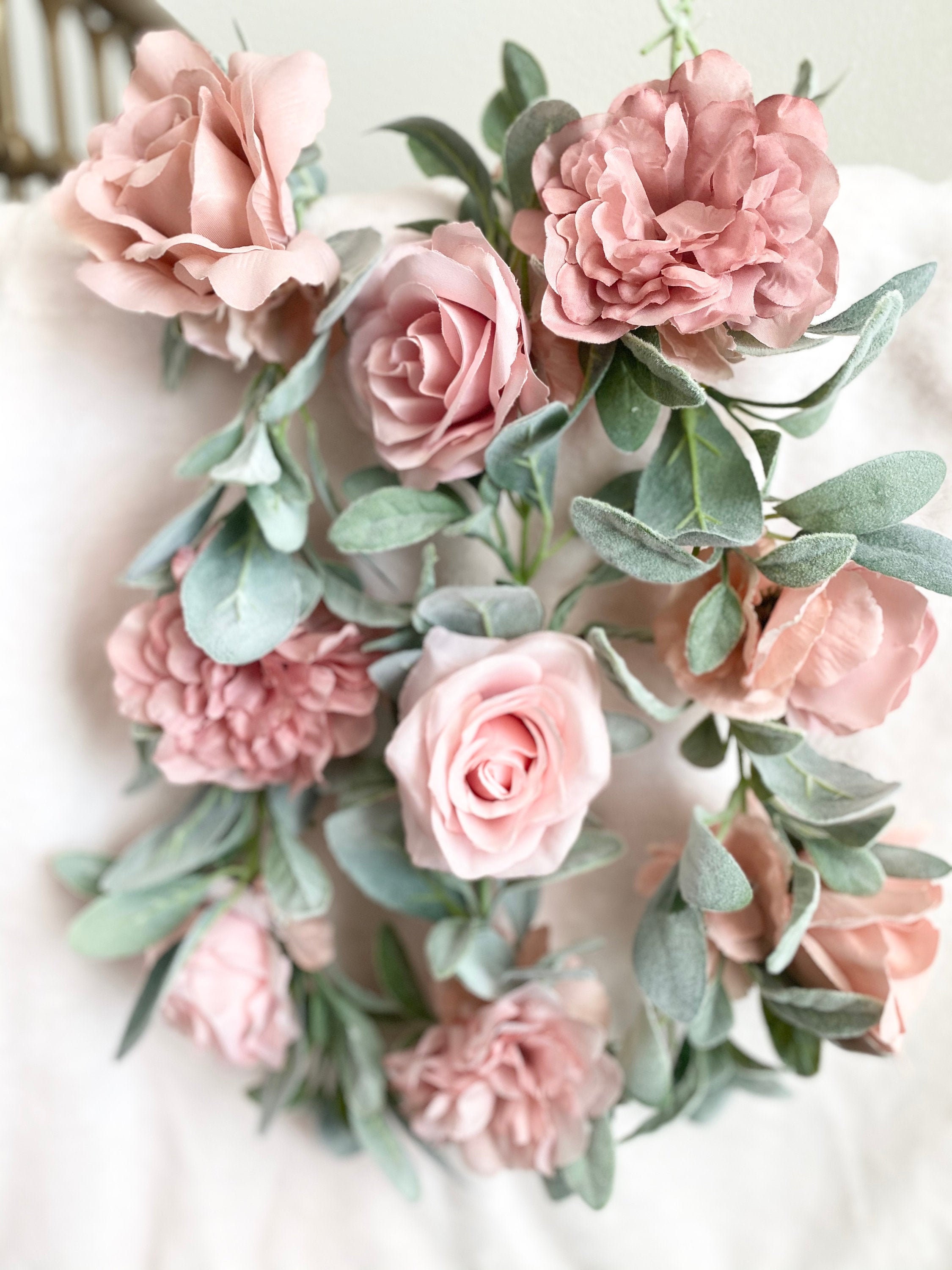 Floral Garland, Flower Mauve Nursery Decor, Girl Wall Little Birthday Party, Banner, Boho Decor
