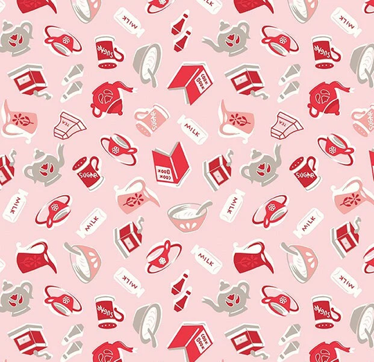 Cook Book Breakfast Frosting, Lori Holt For Riley Blake, 1/2 Yard - Cut Continuously, C11753-Frosting